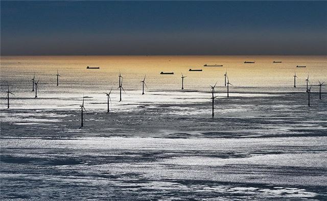 △河北唐山海港经济开发区辖区内的海上风电场